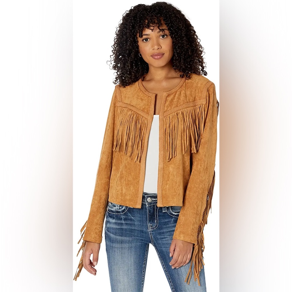 Women's Tan Fringe Jacket
